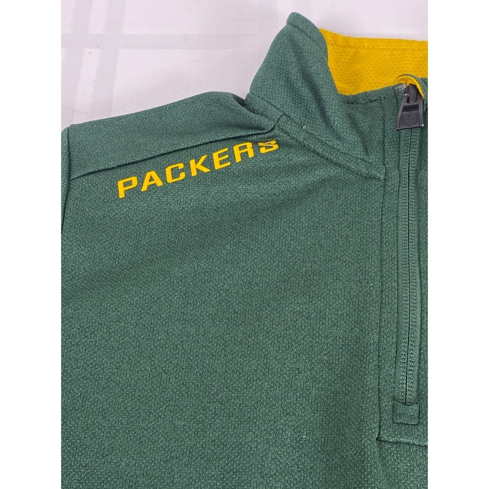 NFL Green Bay Packers Youth M (10/12) Green 1/4 Zip Pullover long sleeve - Picture 6 of 6